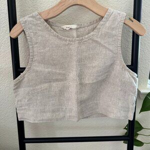 Elizabeth Suzann Petra Linen Crop Top